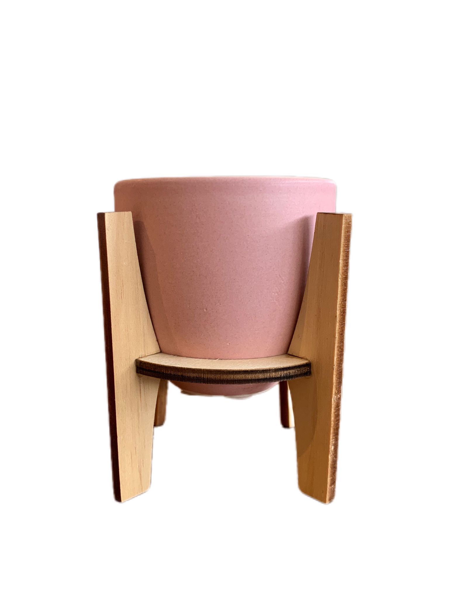 large-pink-planter-with-wood-stand