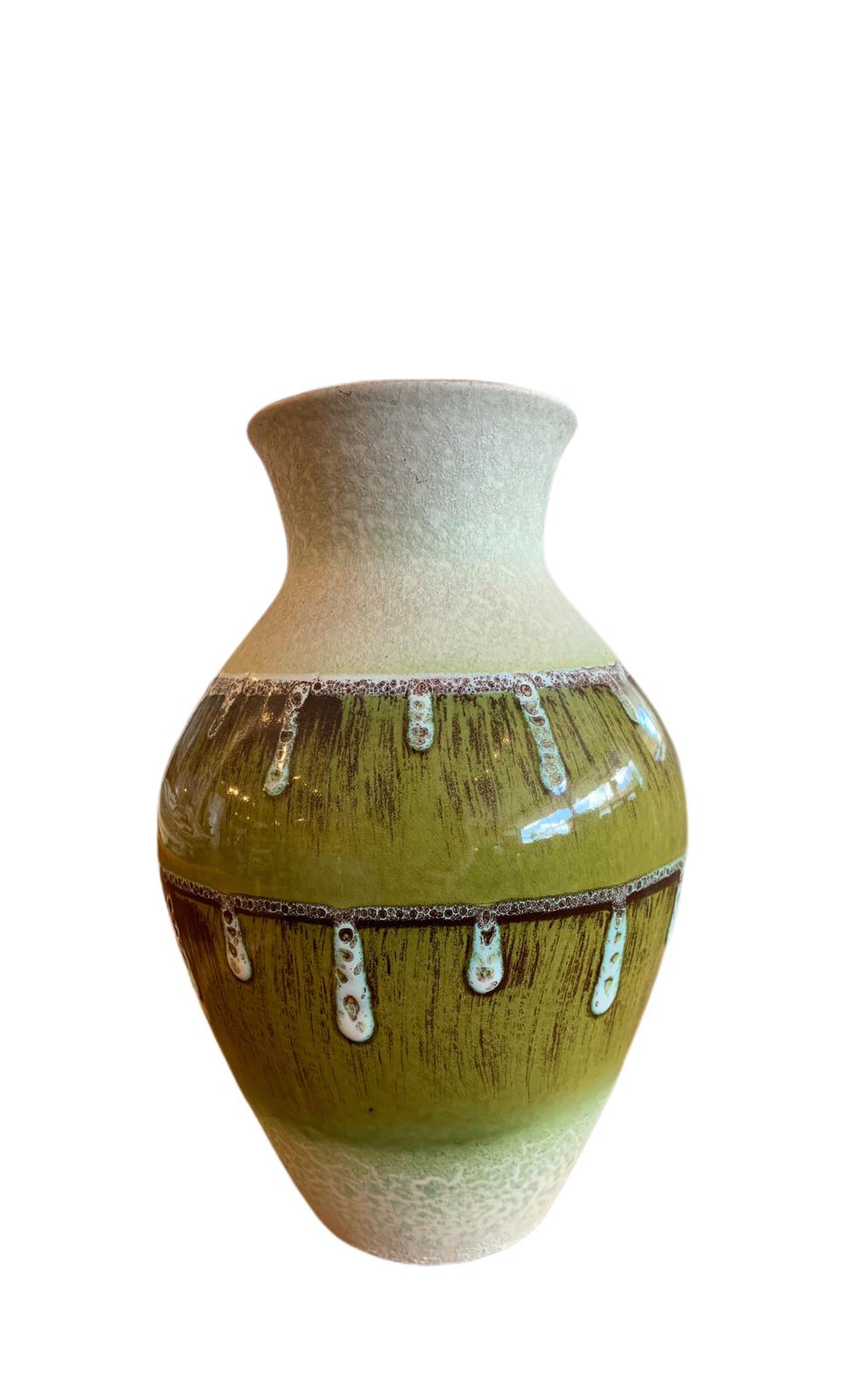 west-german-pottery-textured-drip-vases