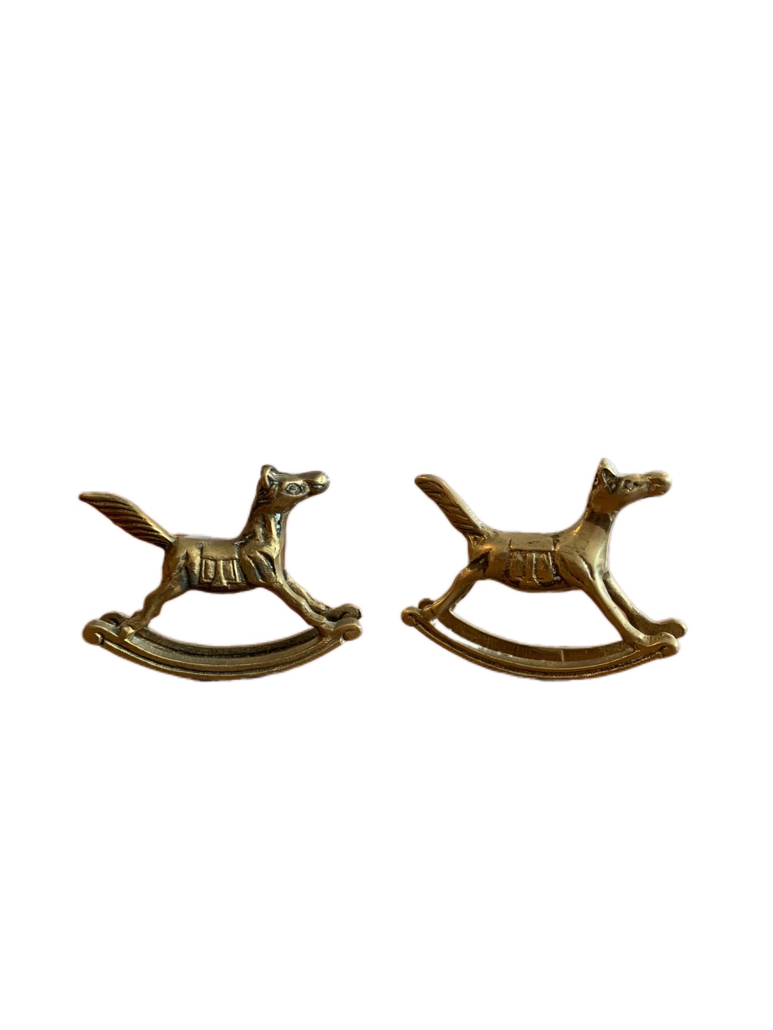 Small Brass Rocking Horse (DPC203)