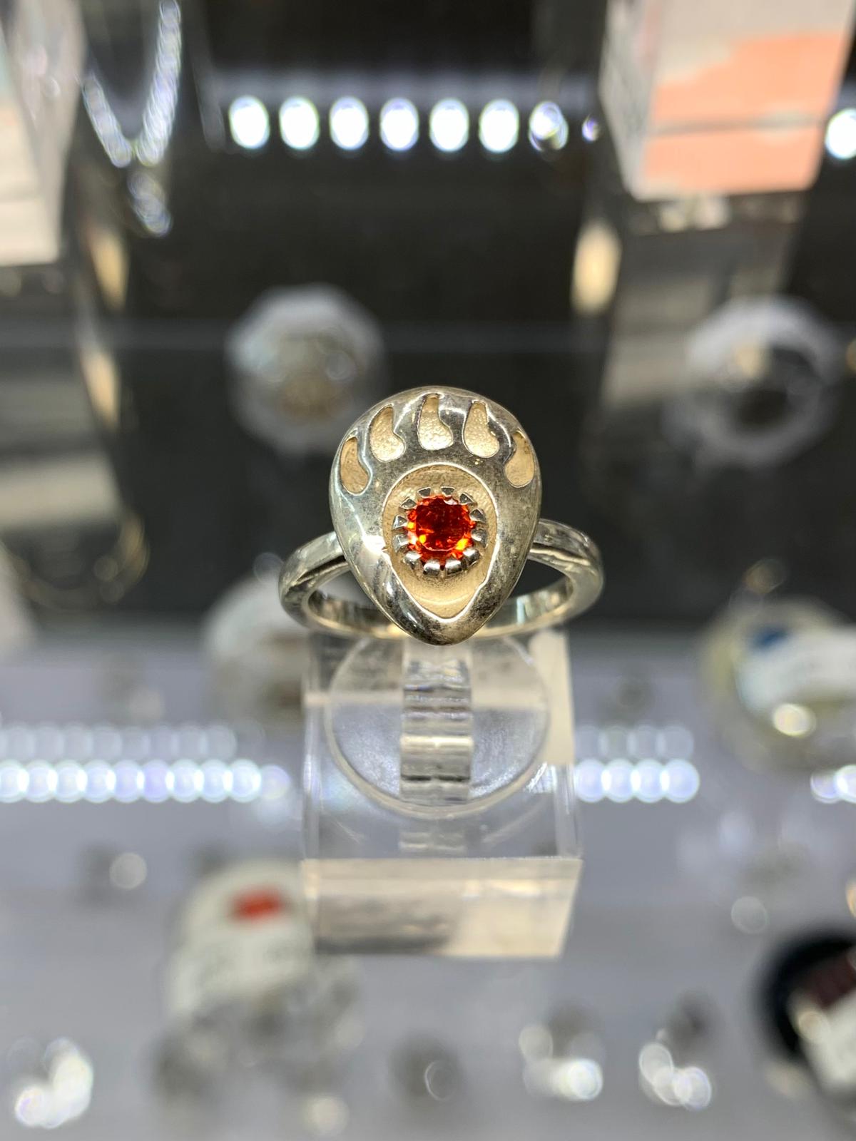 garnet-claw-sterling-silver-ring