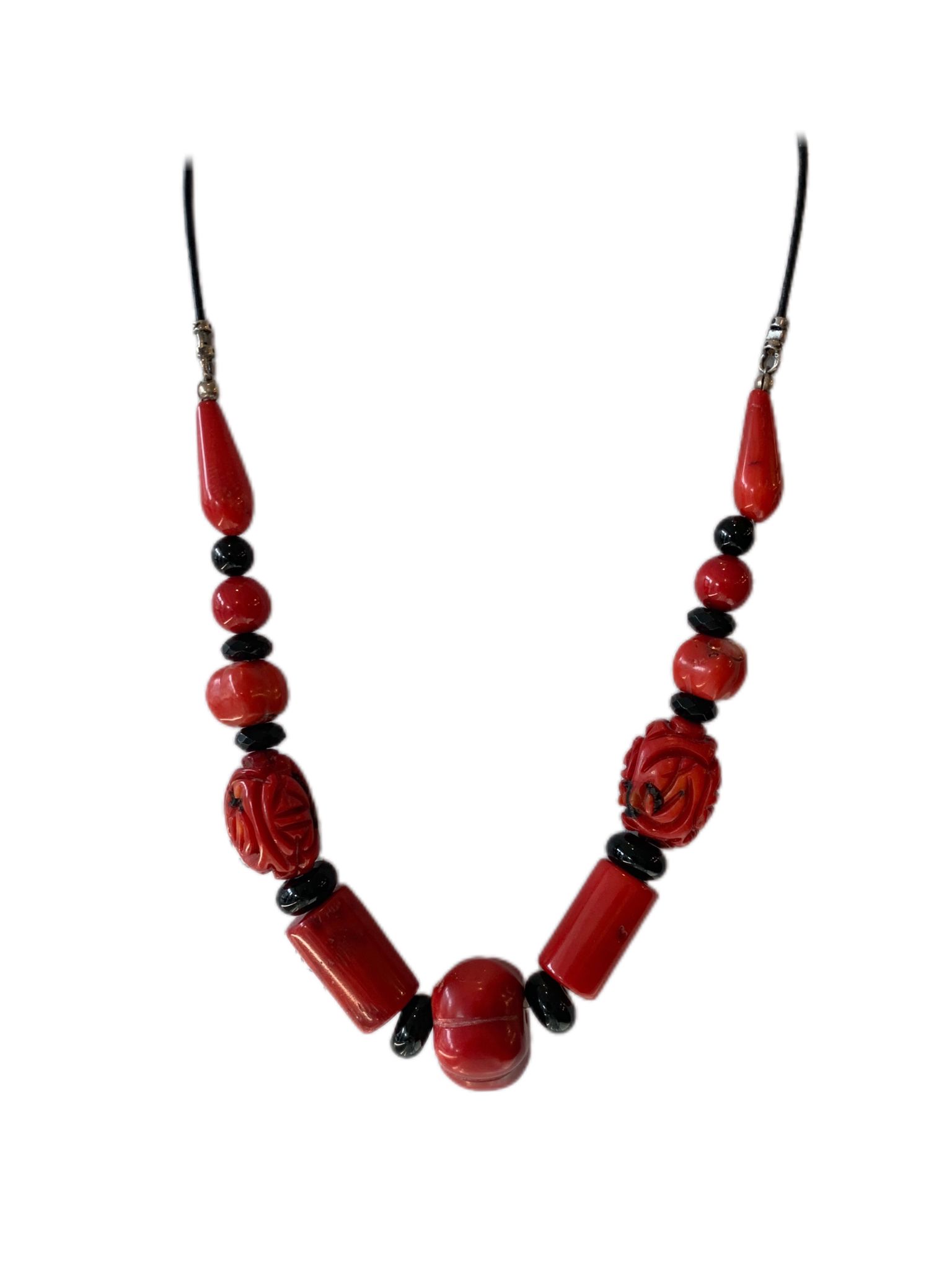 beaded-necklaces-red-coral