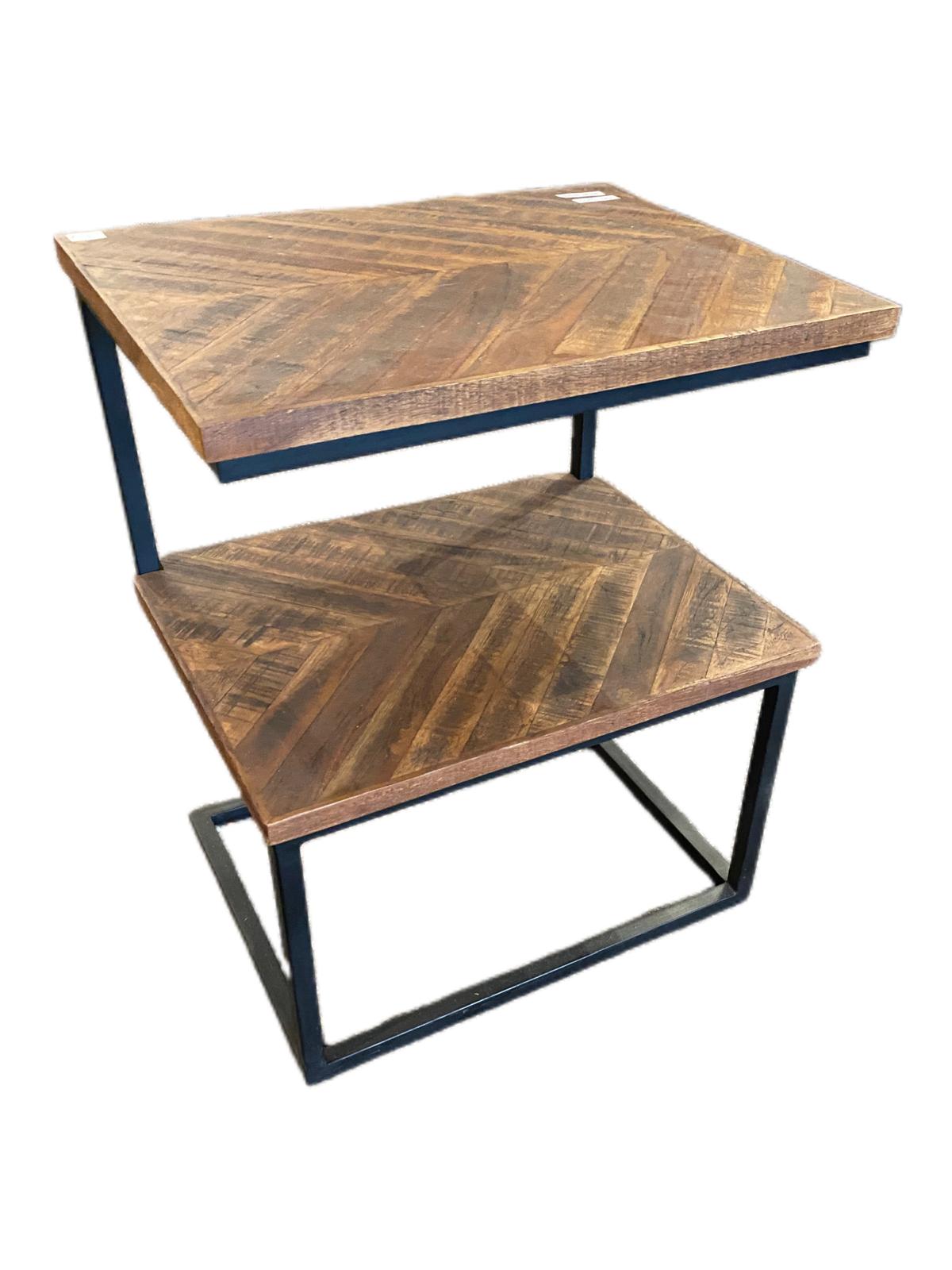 wooden-table-with-metal-stand