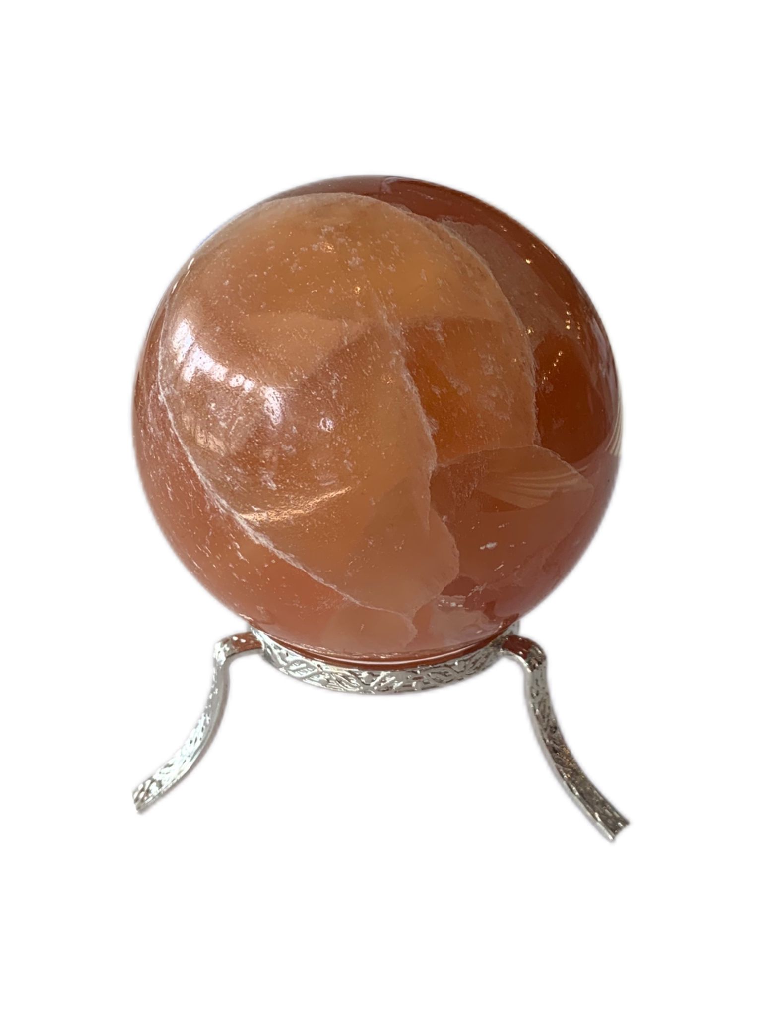 honey-calcite-sphere