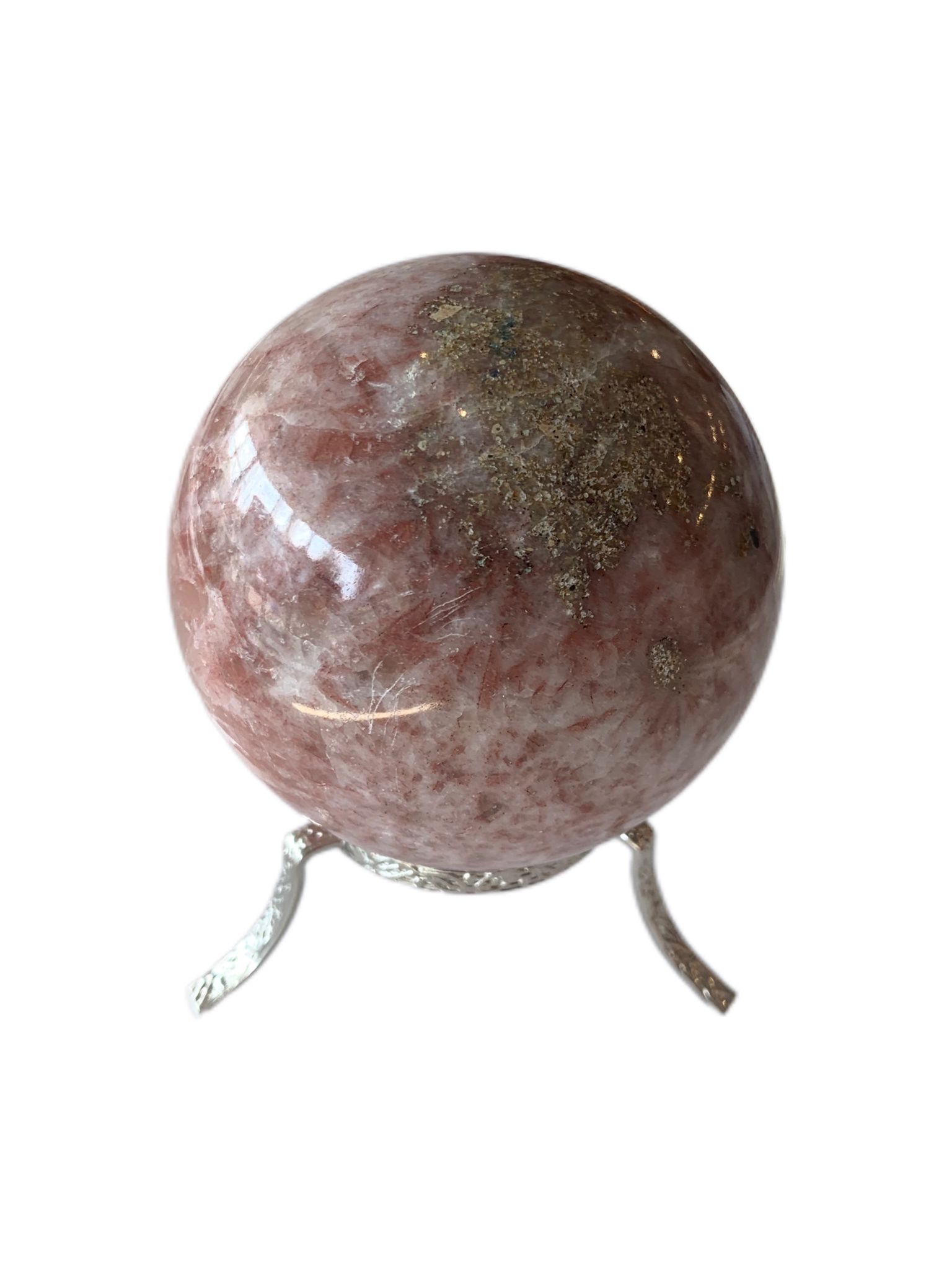 rose-calcite-sphere