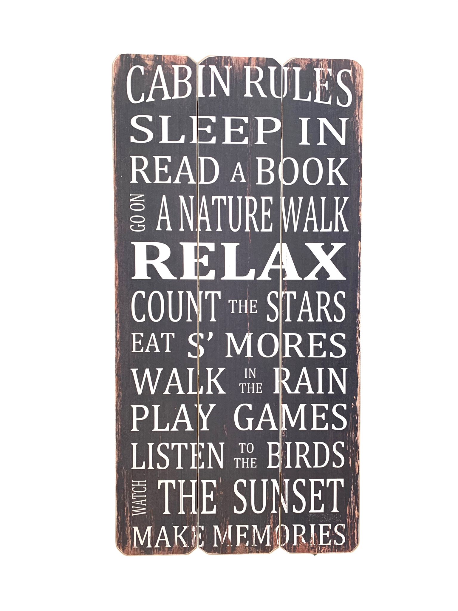 Cabin Rules Wooden Sign (VHG004)