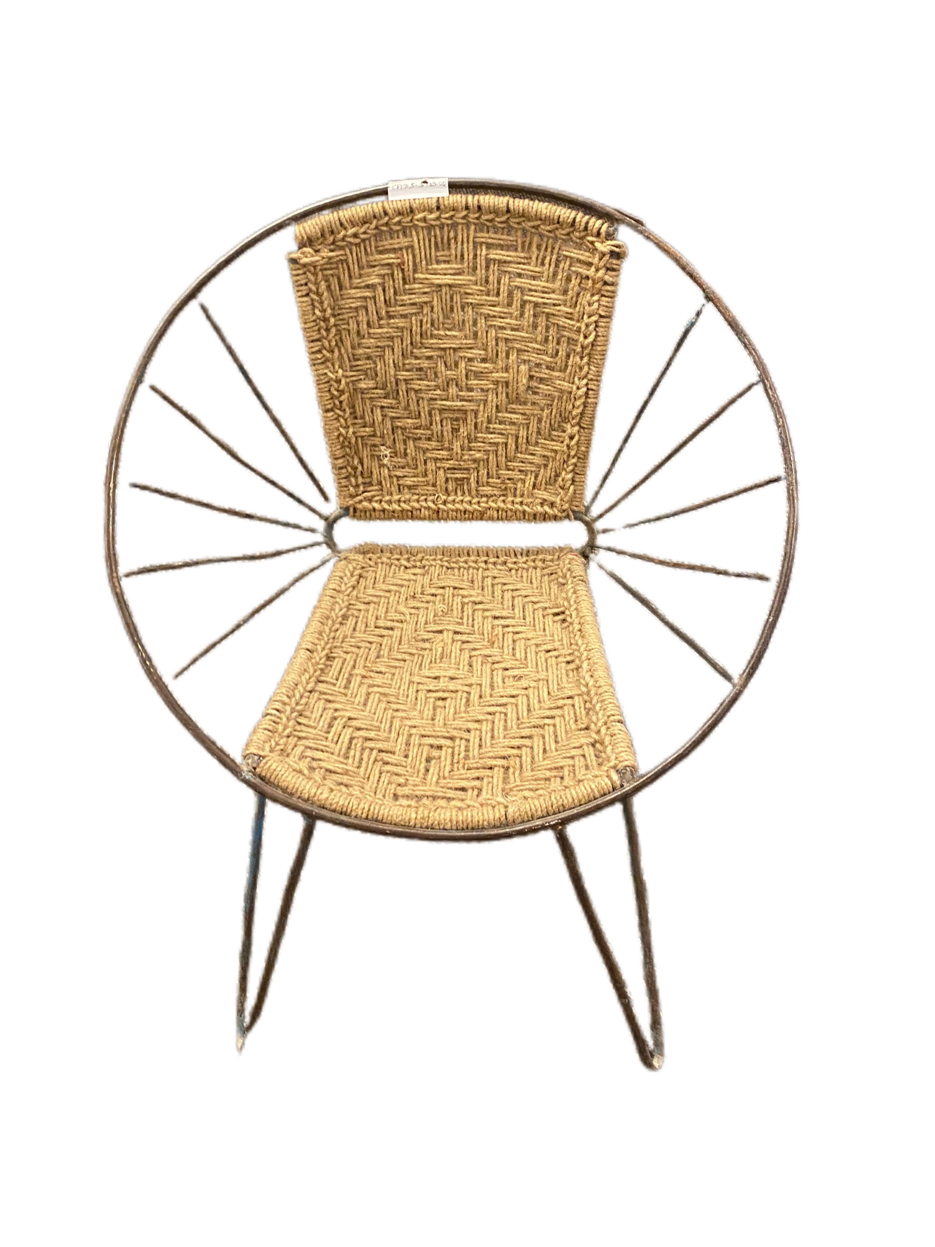 round-metal-chair-brown