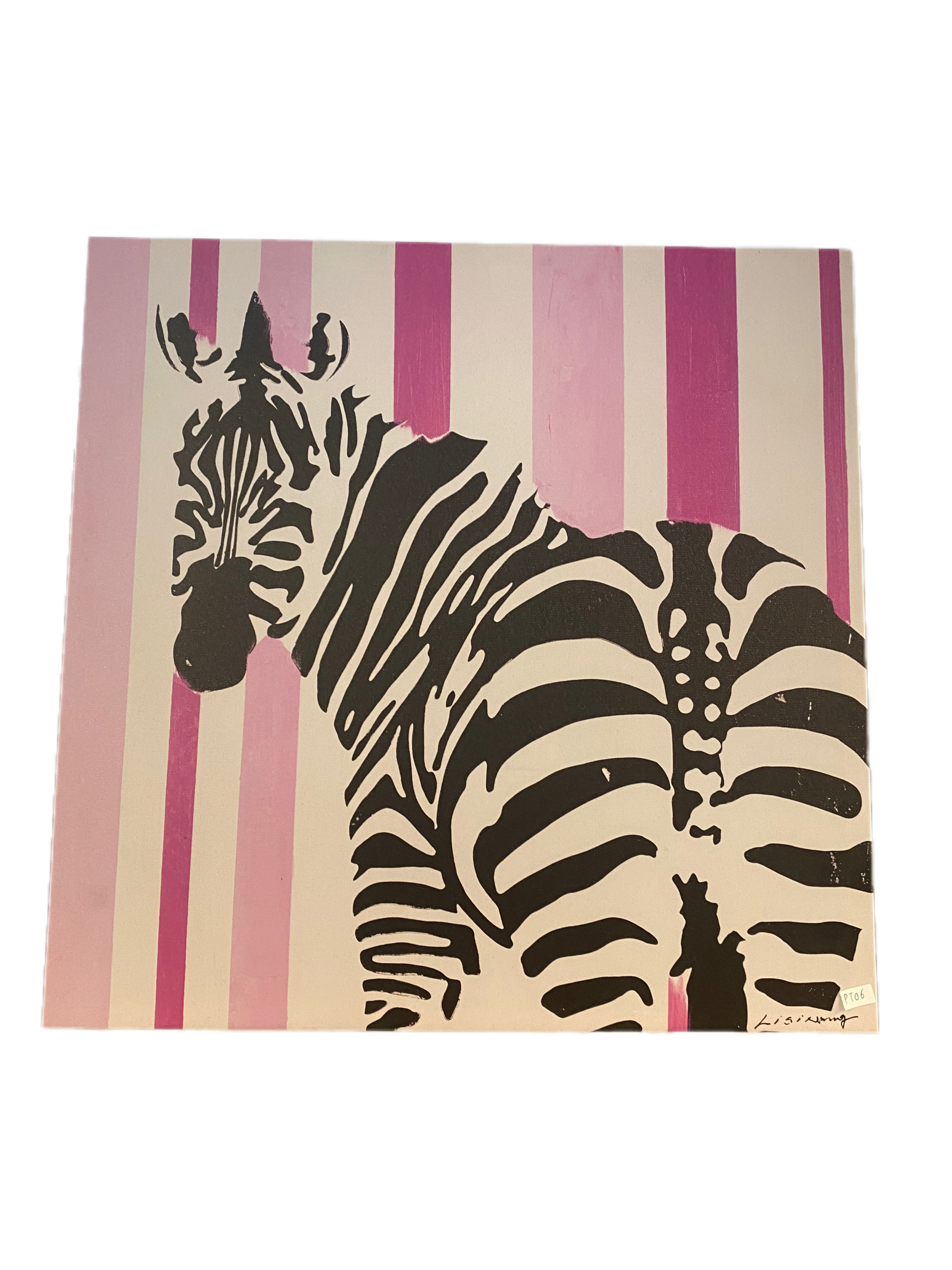 zebra-with-pink-background-painting