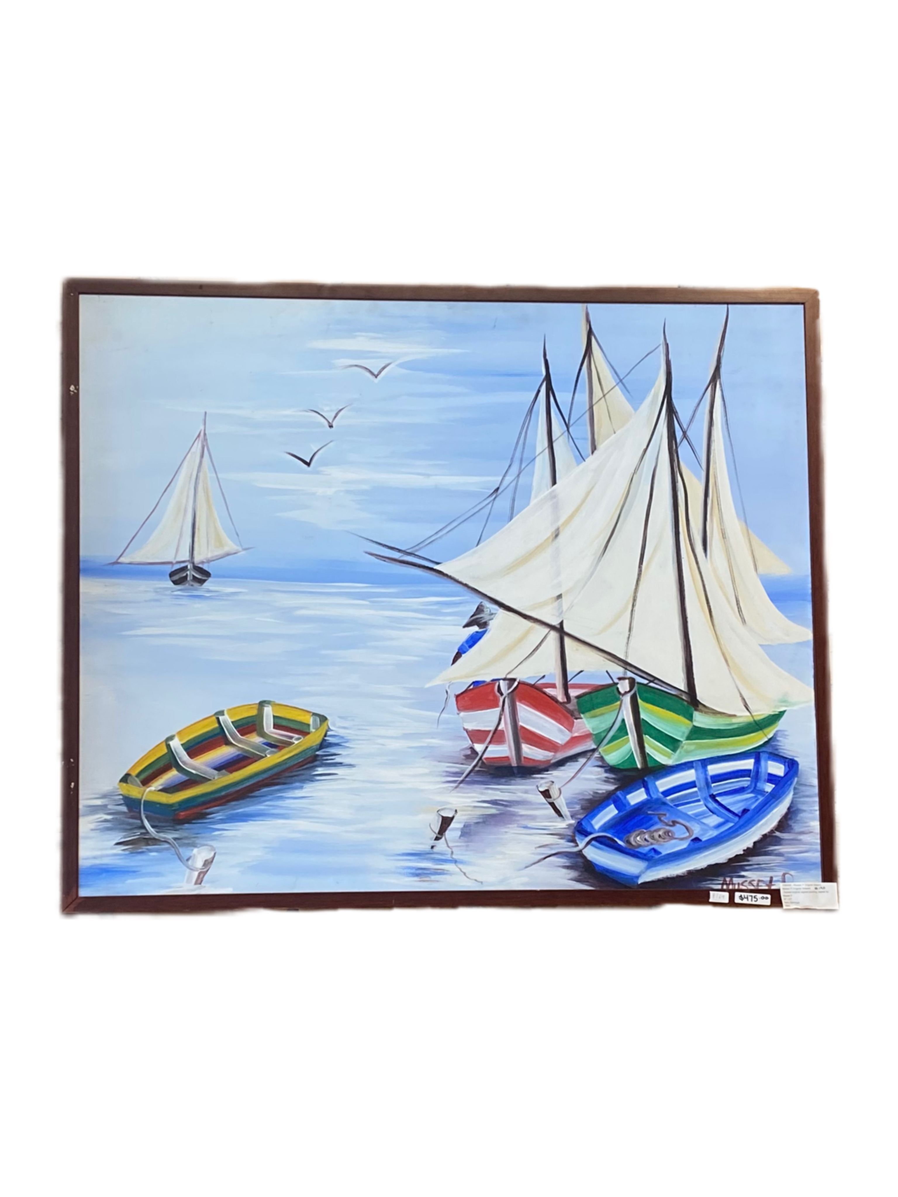 boats-moured-at-sea-painting