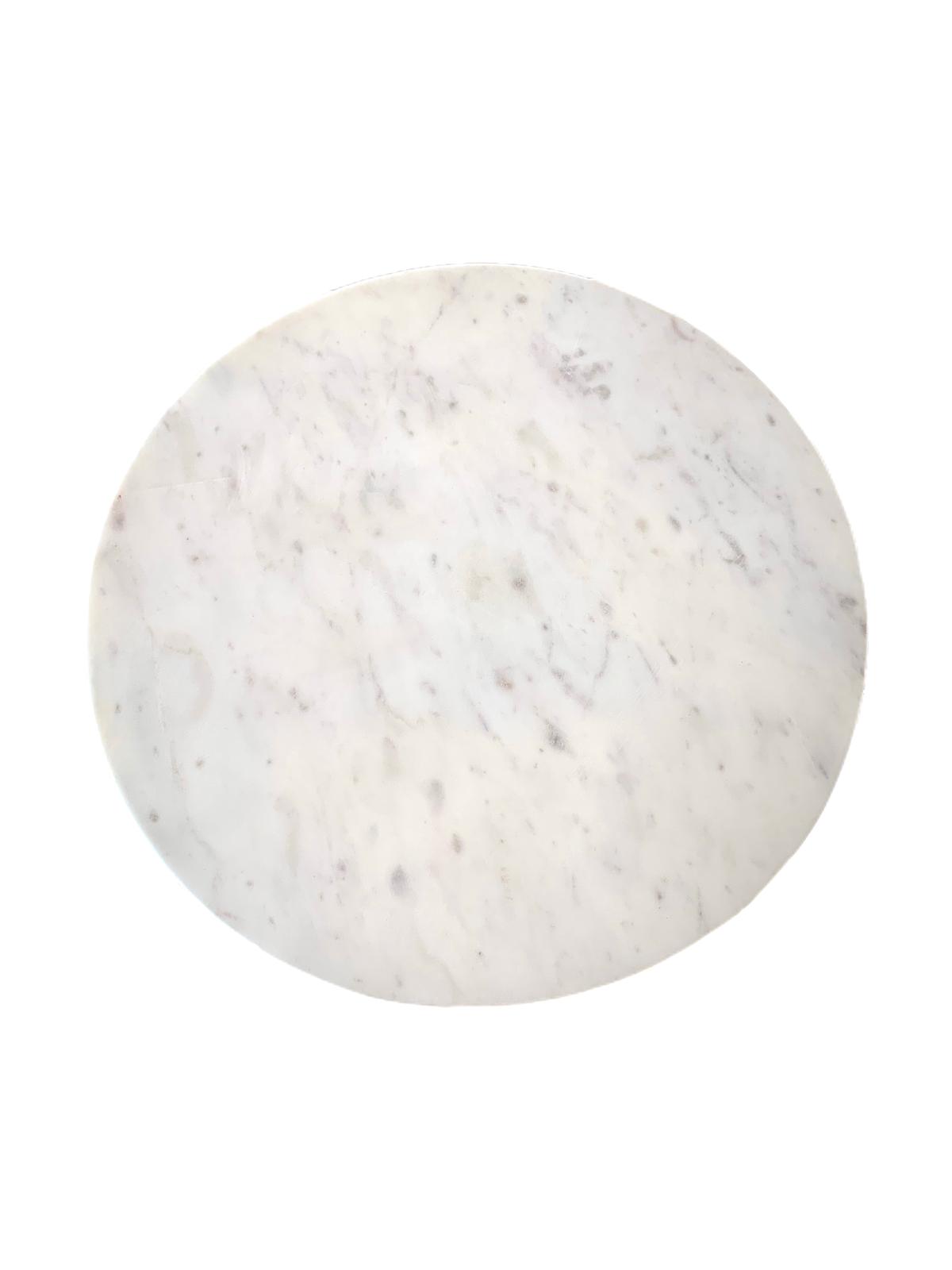 Large White Marble Lazy Susan (SKI050)